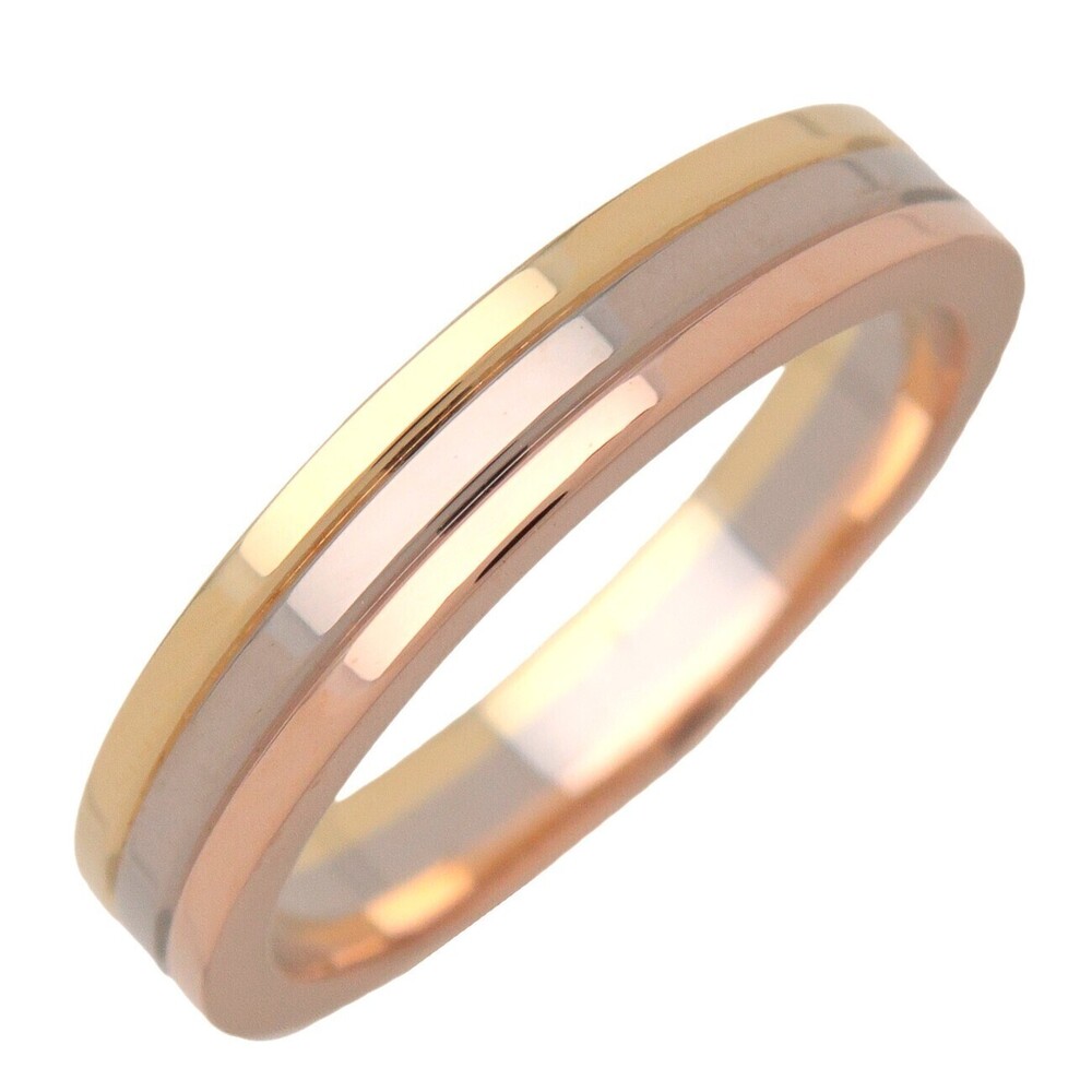 Cartier Vendome Louis Cartier Wedding Band 18K Tricolor Gold 3.5mm